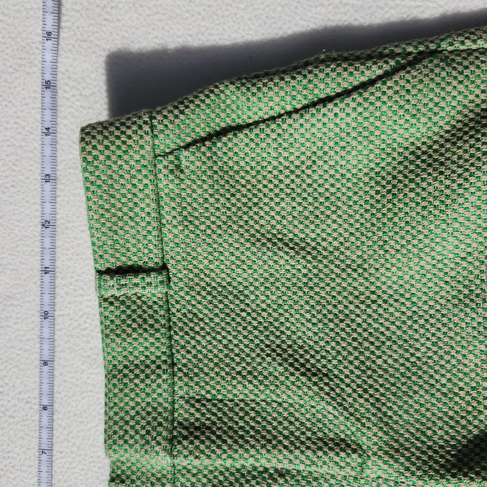 Banana Republic Basketweave Shorts - Green & Tan Sz 00 Petite - Picture 5 of 10